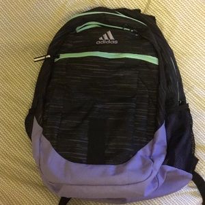 Black purple backpack